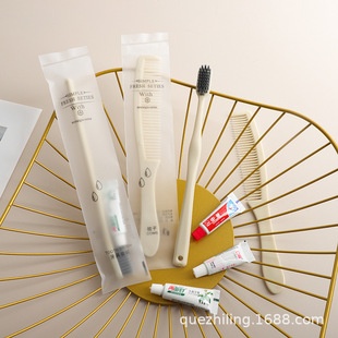 Homestay Toiletries Dental Tools Inn Hotel Round Hole Handle 43 Hole Big Head Toothbrush Toothpaste suit Two in One