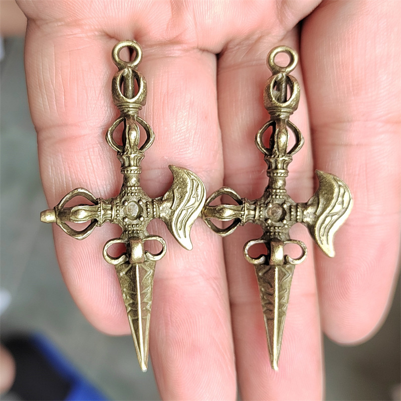 Imitation Brass Pestle Creative Jewelry Hand-made Car Keychain Pendant Pendant Gift Bag Pendant Gift