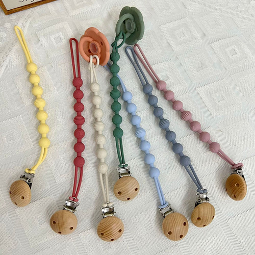 Amazon infant stainless steel pacifier clip integrated pacifier chain baby teether anti-falling chain