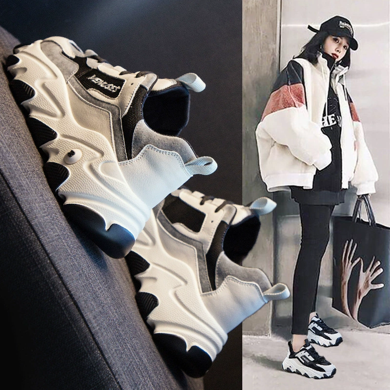 Женские кроссовки Dad sneakers, модные и универсальные, новая модель весна 2025, повседневная спортивная обувь для женщин, популярный весенне-осенний стиль.