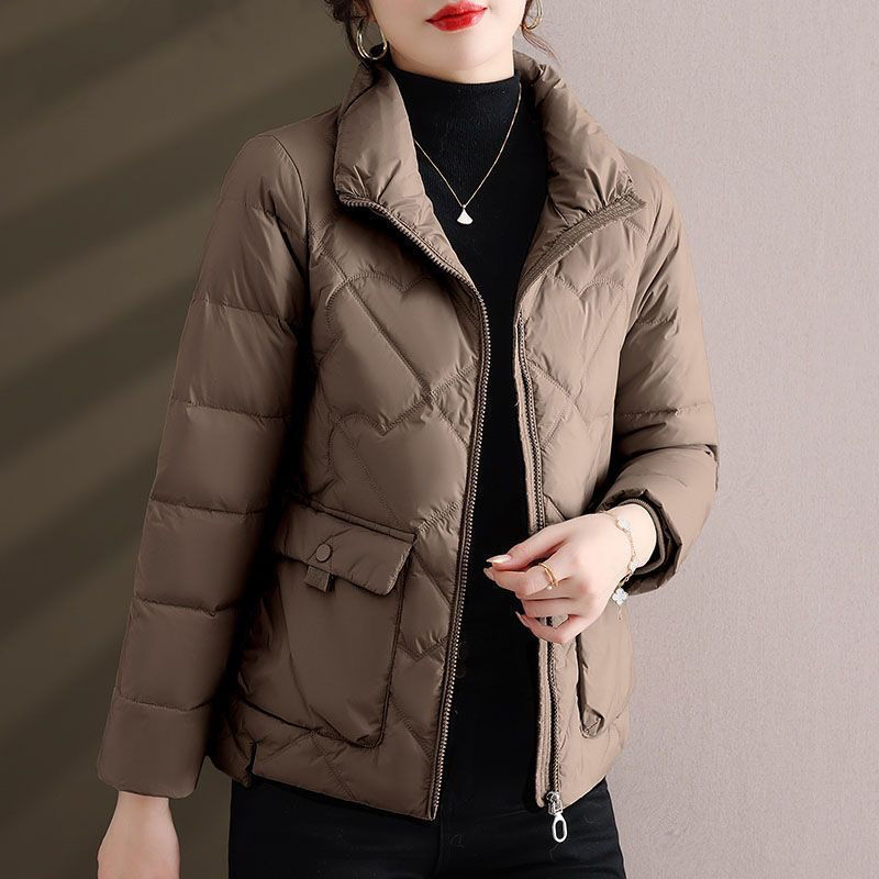 Young Mother's down Jacket Women's Winter New Fashion Age-Reducing Short Style Small Thickeneded Warm Large Size Jacket