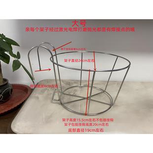 Balcony Railing Hanging Rack Round Flower Pot Wall Hanging Flower Basket Stainless Steel Flower Rack Flower Pot Hanging Rack