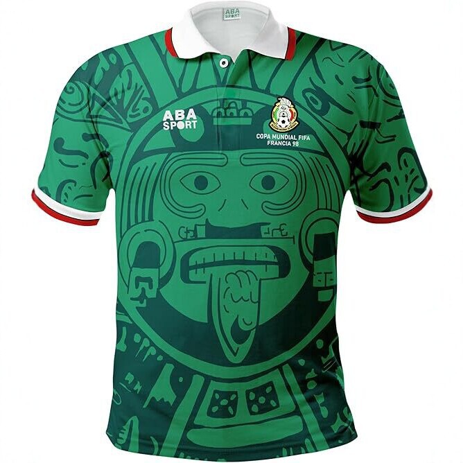 Mexico World Cup Fans 3D Printed Men's Polo Shirt Short Sleeve Trendy Sports Jersey Mexico World Cup Fans 3D Printed Men's Polo Shirt Short Sleeve Trendy Sports Jersey