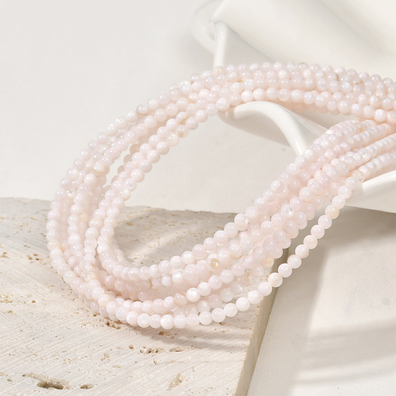 14g Weight Beads Jewelry Making Type DIY Jewelry Accessories Classification 1 Piece Quantity Shell Material Round Pattern Polishing New Product Design Vacation, Simple Style Style 1 Piece Shell Round DIY Jewelry Accessories Beads 6