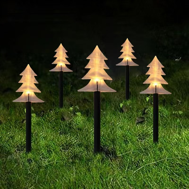 売れ筋LEDソーラークリスマスライト、五芒星、雪の結晶、庭、屋外、フェスティバル、芝生、地面に差し込むライト、装飾用ライト|undefined