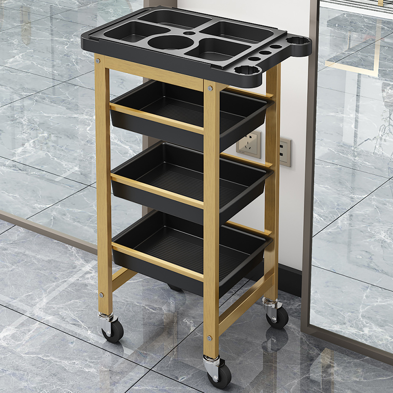 Nuevo cochecito de peluquería, carrito de herramientas, estante multifuncional, carrito de barra de peluquería, barbería, carrito de teñido en caliente al por mayor