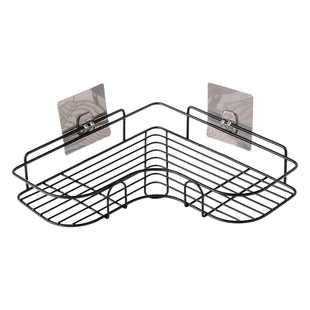 Bathroom Kitchen Corner Storage Rack Bathroom Wall Corner Tripod Corner Rack Iron Punch-free Storage Rack