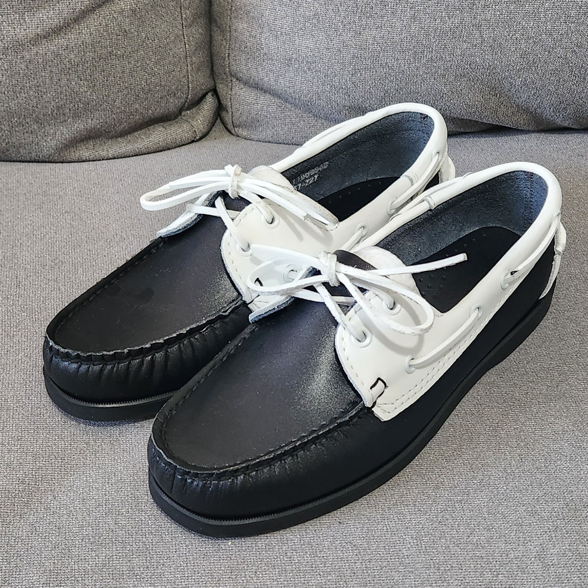 夏季透气静电黑色面非SEBAGO帆船鞋防滑鞋非洲出口鞋硬皮厚皮