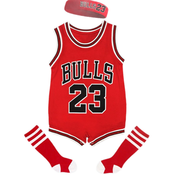 Baby's Jersey 100 Days Photo Climbing Clothes Baby's Ha-ha Clothes One-body Clothes Cotton Bag Butt Clothes Baby's Basketball Clothes One-body Clothes