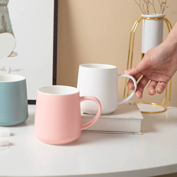 Creative coffee ceramic matte tableware with glass, tea cup, Birthday gift