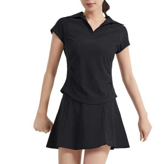 Yoga Suit New Edition Tennis Skirt Lightweight Breathable Sports suit Women's Summer Anti-running Waist Slimming Fitness Skirt
