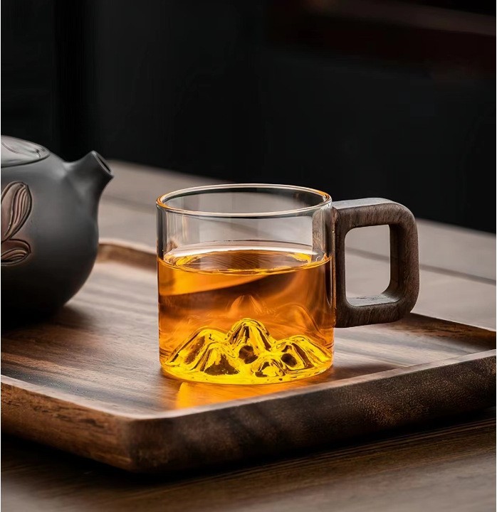 90g Weight Water Bottles Kitchen and drinking utensils 1 Piece Quantity Daily Occasion Glass Material Mountain Pattern Casual Style Casual Mountain Glass Water Bottles 1 Piece 13