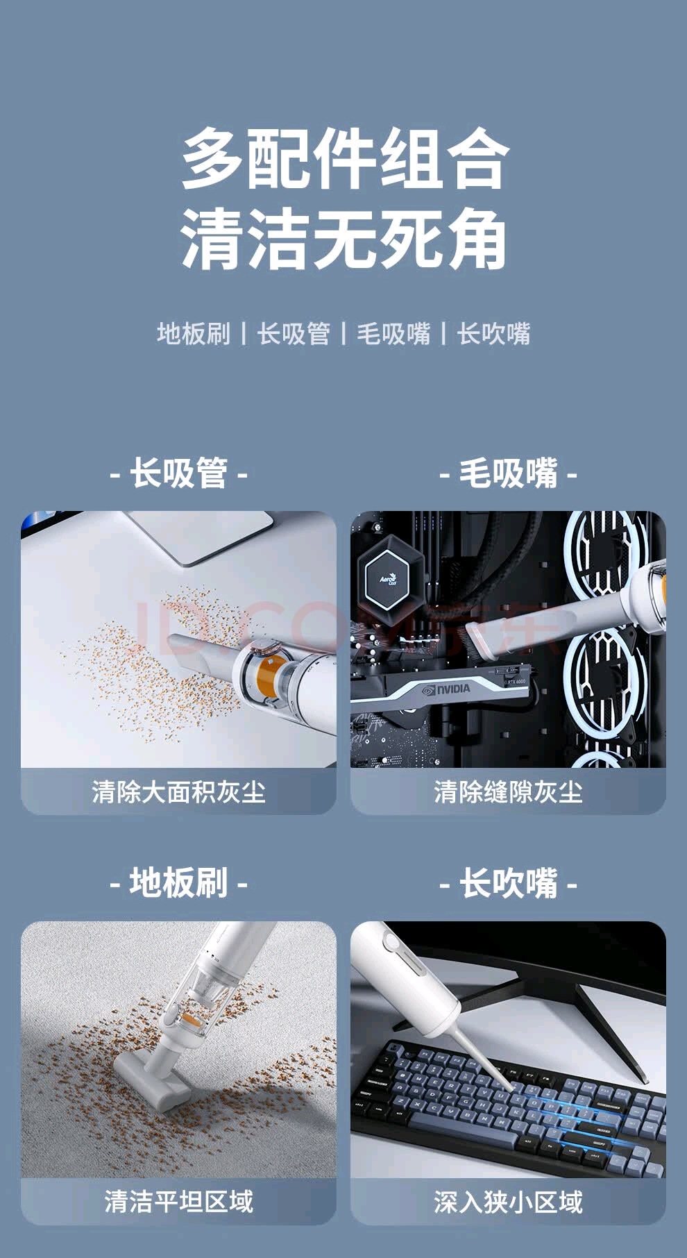 Car Vacuum Cleaner, Handheld Brushless High-Power Dust Removal and Inflating Device, Dual-Purpose Mini Car Dust Blower with High Suction Power