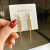 Silver needle, fashionable universal earrings, silver 925 sample, internet celebrity, simple and elegant design