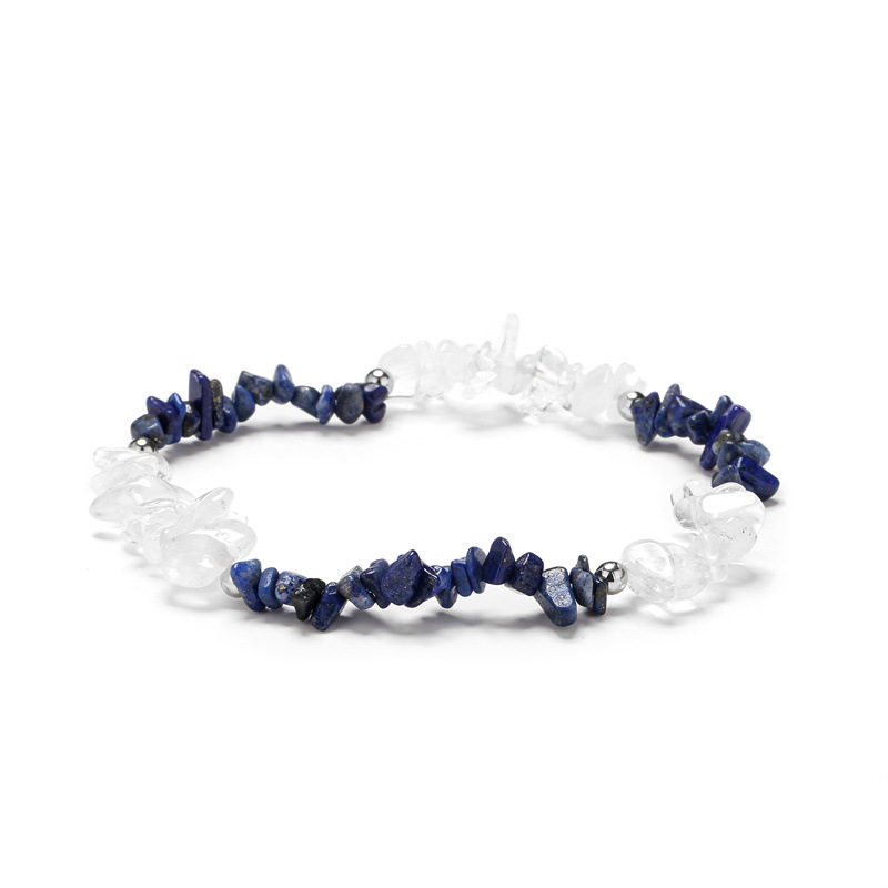Pulsera de grava de amatista de cristal natural de Europa y América de las mujeres corte azul turquesa pulsera de ojo de tigre en forma de pulsera de aventura verde