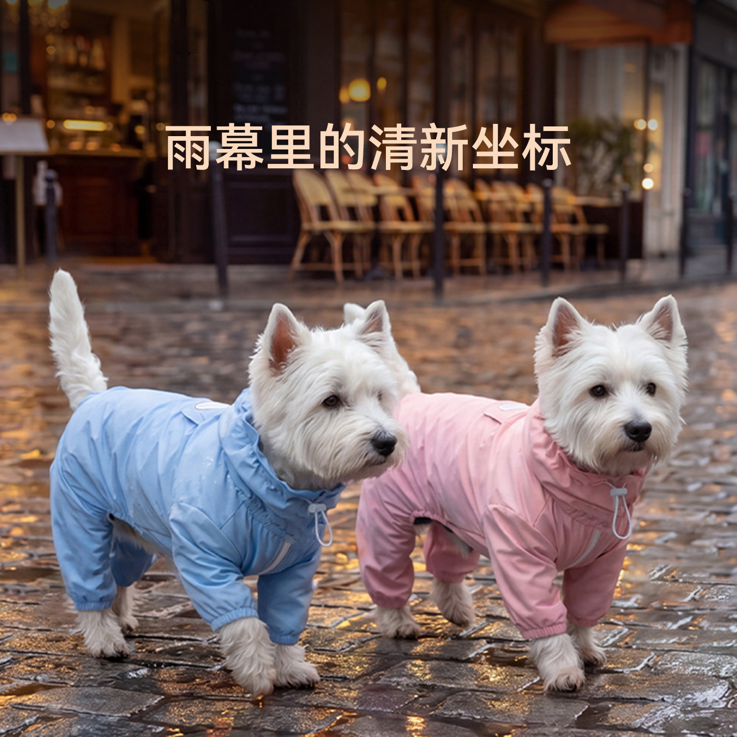 Verano fresco chaqueta de lluvia de asalto simple temporada lluviosa impermeable a prueba de lluvia ropa de perros pequeños ropa de mascotas image 1