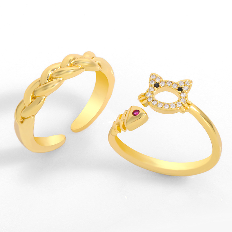 Creative Retro Cat Ring display picture 4