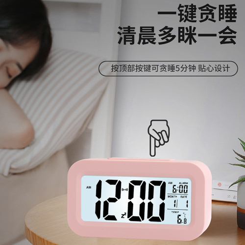 Factory direct sales smart clock rechargeable electronic digital clock smart luminous student-specific alarm clock super loud
