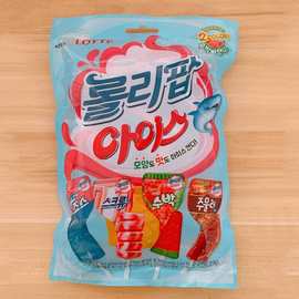 165克袋装韩国进口零食 Lotte乐天冰激凌卡通棒棒糖桶装儿童糖果