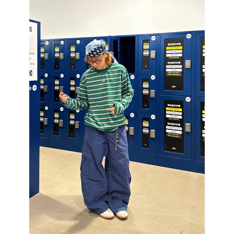 American-Style French Work Blue Vintage Multi-Pocket Washed Cargo Knife Pants Men's Three-Dimensional Pleated Casual Pants Men's Autumn Export American-Style French Work Blue Vintage Multi-Pocket Washed Cargo Knife Pants Men's Three-Dimensional Pleated Casual Pants Men's Autumn Export