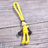 New Umbrella Rope Smile Face Weaving keychain Buddy Biker Keychain Doll Pendant keychain