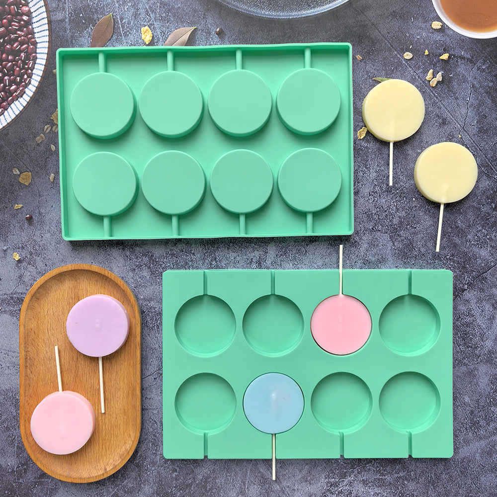 416 molde de silicona hecho en casa diy redondo estrella Lollipop herramienta de horneado resistente a altas temperaturas