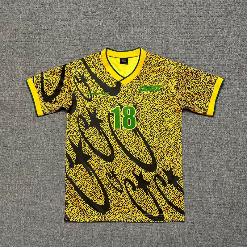 国境を越えた貿易アマゾンチームユニフォームカジュアルVネックTシャツCorteiz Alcatrazバスケットボールユニフォームレタープリントストリート|undefined