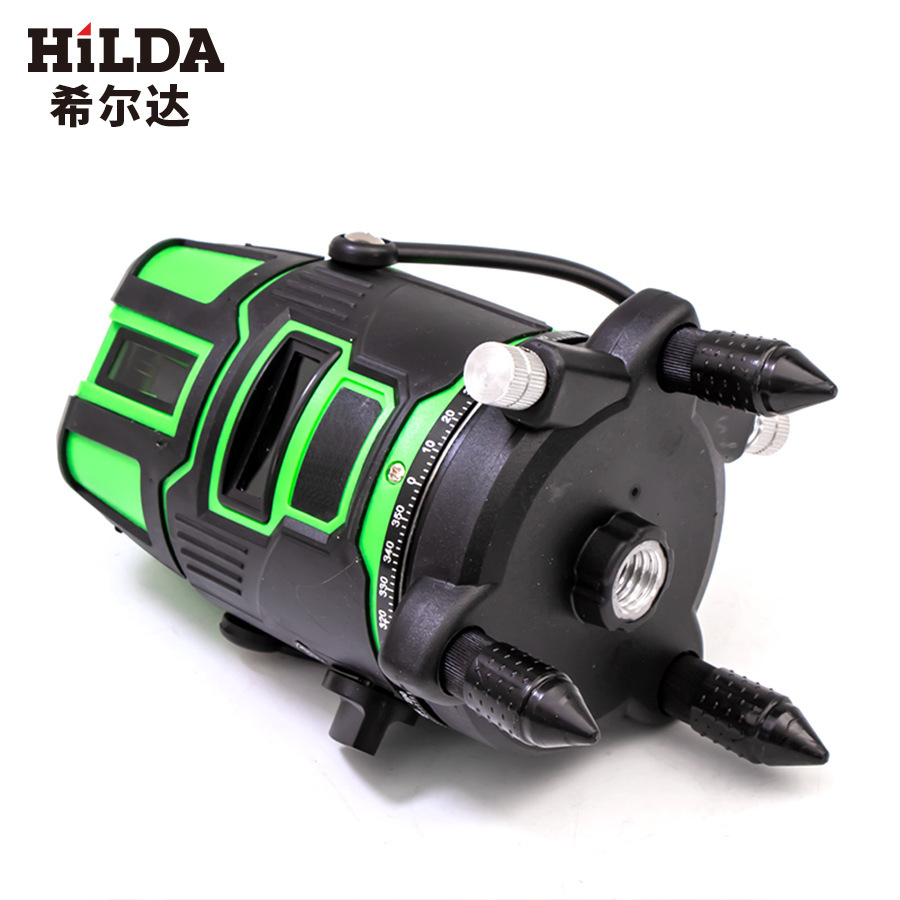 Luz fuerte de alta precisión 5-línea nivel verde nivel Proyector láser al aire libre