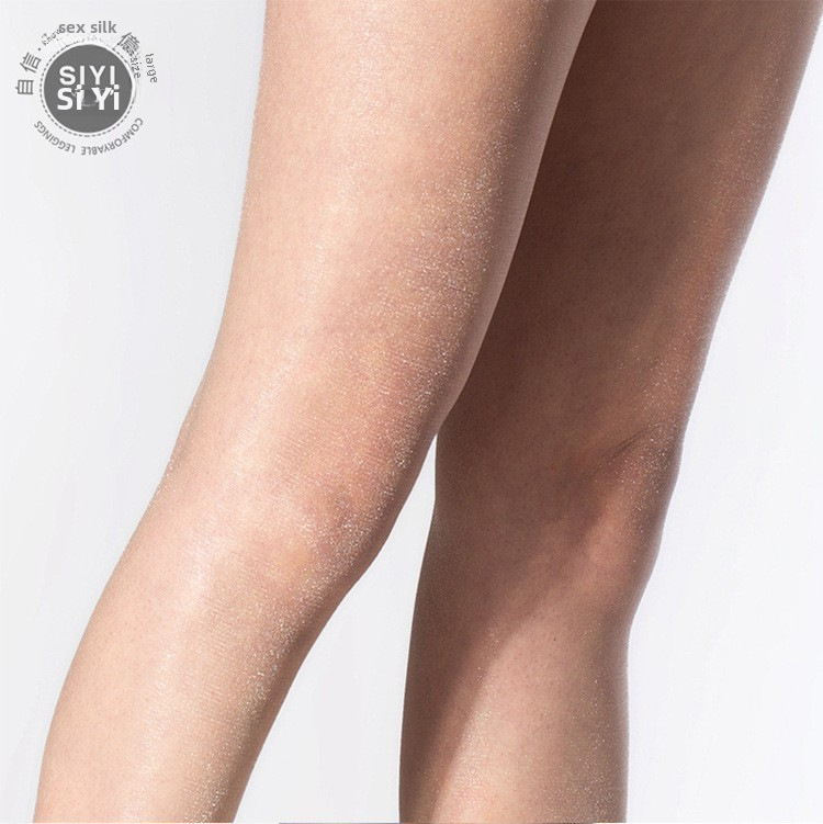 Sexede smukke ben, strømpebukser, damestrømpebukser, åbne strømpebukser, tynde sokker med én linje i skridtet, mikroglitter transparente perlemorsstrømper_voghion.com