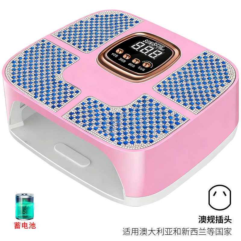 Enchufe rosa + diamante azul - calibre australiano (aplicable a Australia y Nueva Zelanda y otros países)