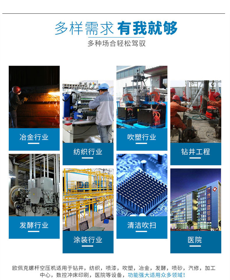 Screw-Type Air Compressor 37Kw Permanent Magnet Variable Frequency Industrial Grade 5 Cubic Meters 22Kw Small Air Pump Air Compressor