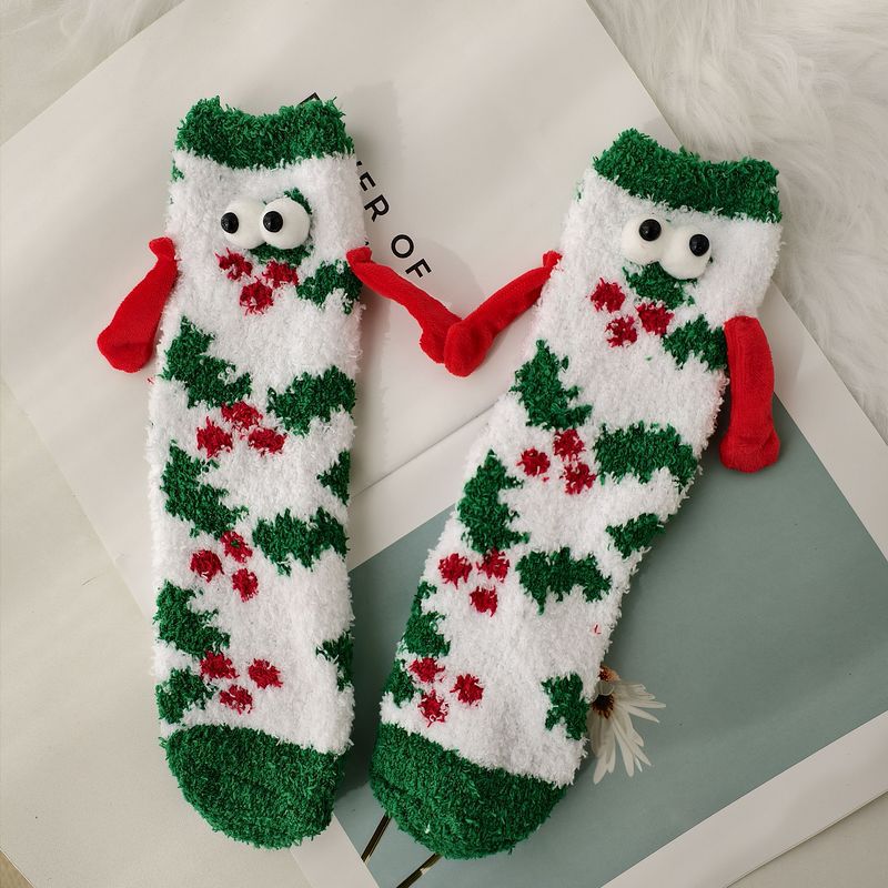 Calcetines Navideños de Terciopelo de Coral para Mujer Térmicos y Engrosados para Invierno image 10