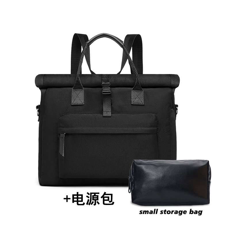 斜挎手提电脑包双肩大容量通勤包包气垫防护笔记本电脑包出差跨境|undefined