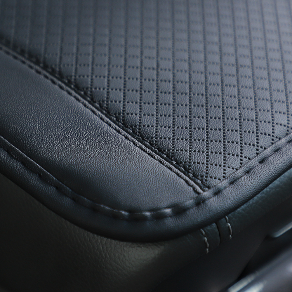 All-season universal armrest box mat, fiber leather embossed, double-stitched, non-slip central armrest box cover mat, Model YL