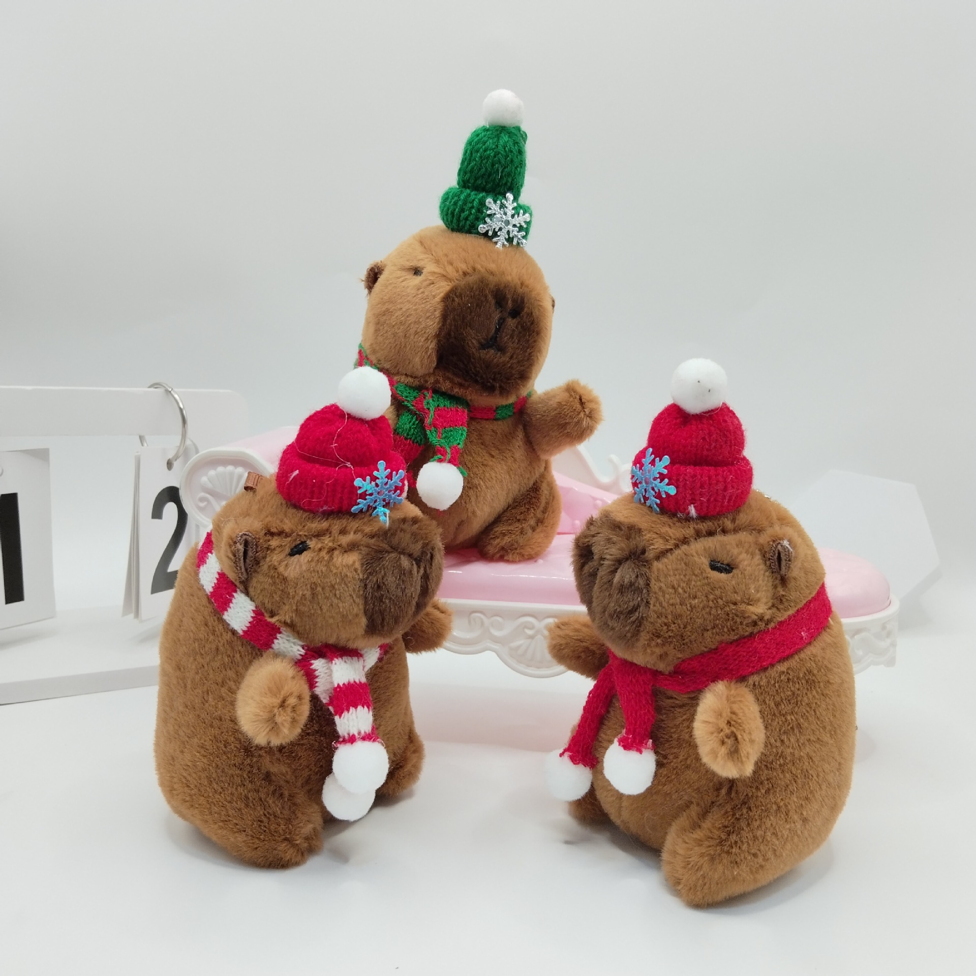 クリスマスカピバラカピバラ可爱いぬいぐるみぬいぐるみぬいぐるみプレゼントペンダント