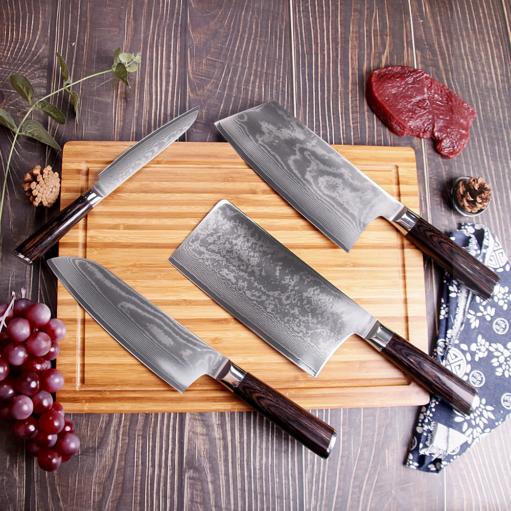 도마 + 5 피스 나이프 세트