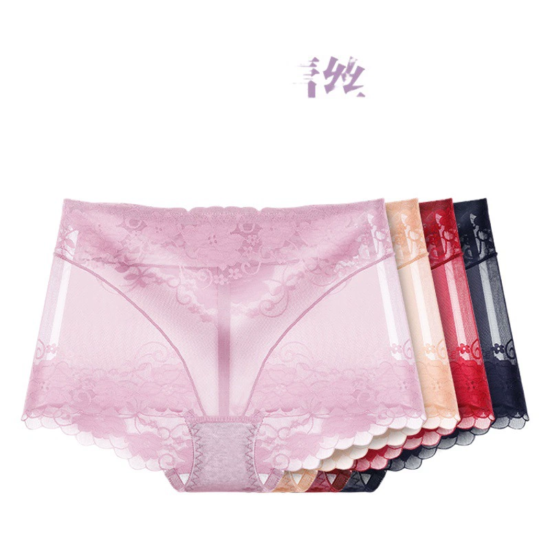 [Объем работы] 809 кружевное сексуальное нижнее белье с высокой талией, женское Сетчатое прозрачное хлопковое промежность, антибактериальное Сокращение живота, подъем бедер, выдолбленный