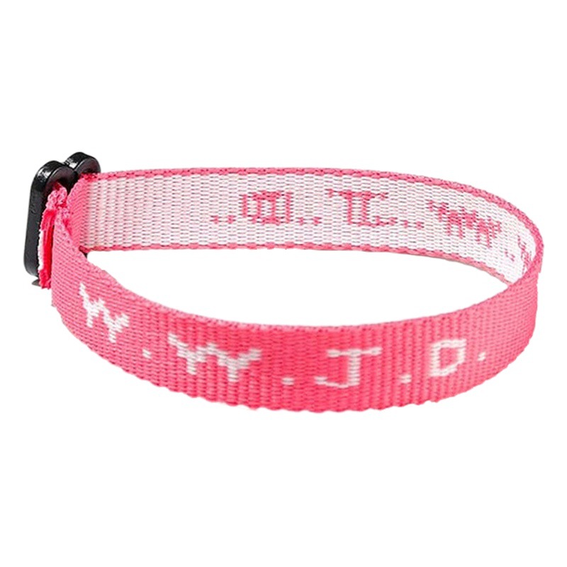 W.W.J.D. Carta jacquard impreso pulsera correa de muñeca cinta unisex WWJD pulsera ajustable