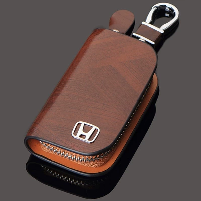 【Direct from Manufacturer】Peach Wood Grain | Car key bag - honda-wood-grain-brown