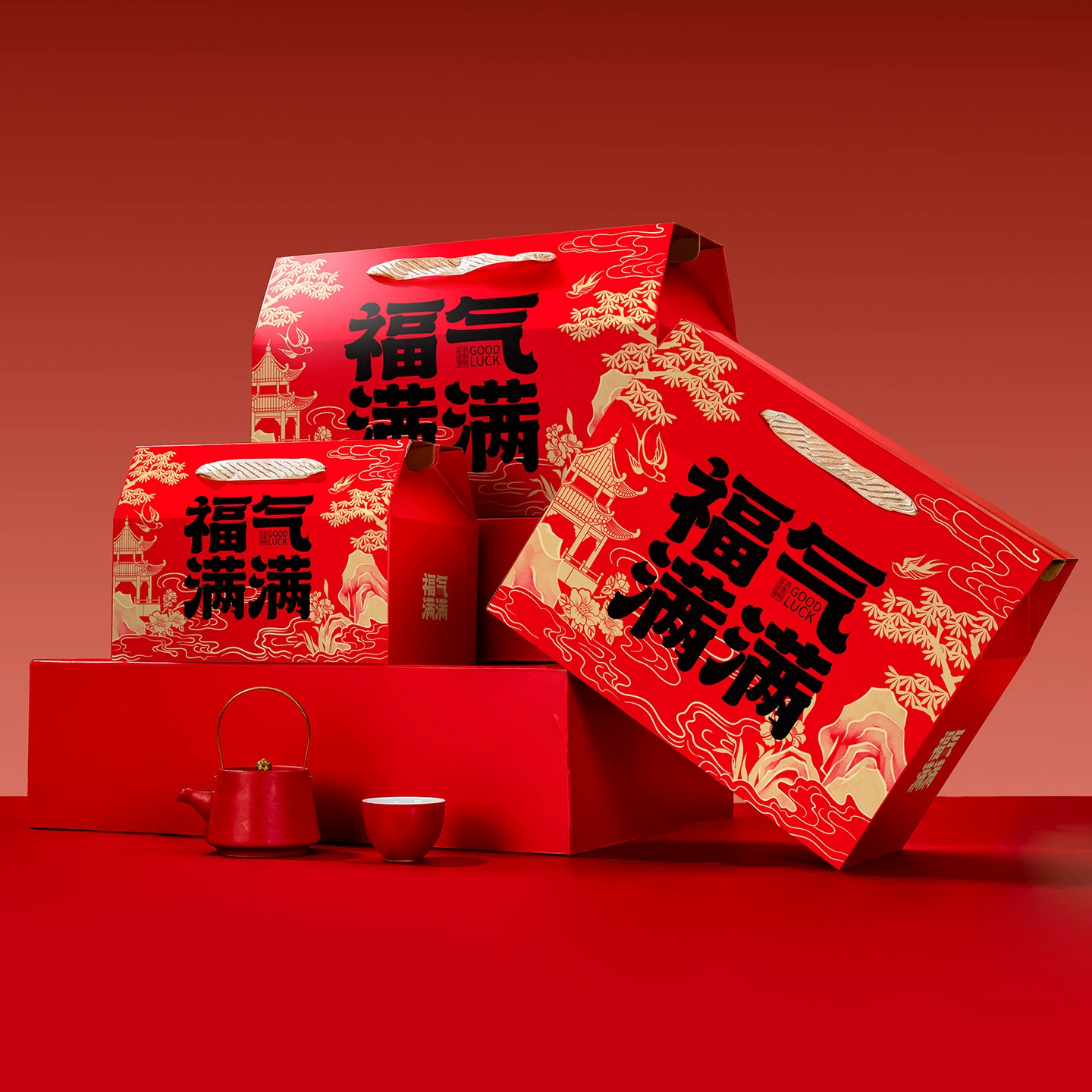 Новогодняя гофрированная подарочная коробка, специальная подарочная упаковка для Нового года и Весеннего фестиваля, подарочная коробка, пустая коробка, групповая покупка, оптом, с индивидуальным логотипом