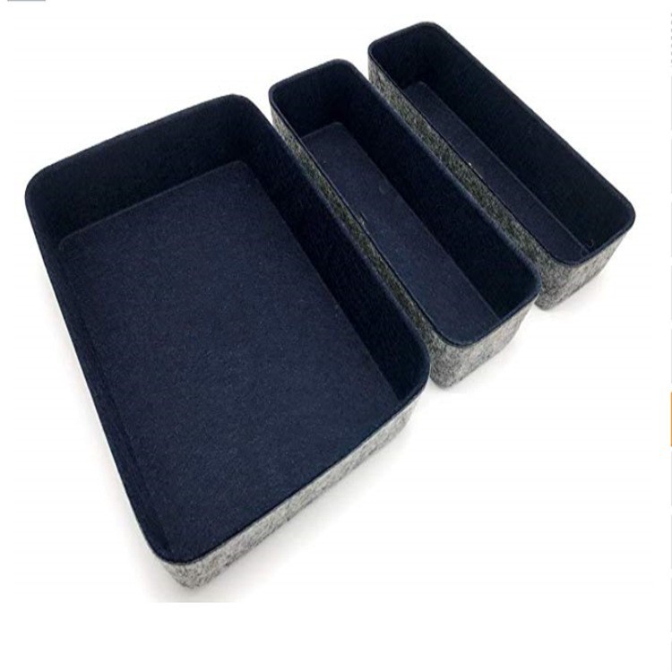 毛毡布托盘 毛毡压型厂家衣柜收纳盒 pet毛毡托盘 热压毛毡首饰盒