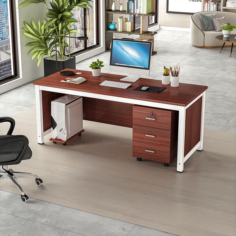 Simple Modern Office Desk, Office Manager's Desk, Financial Desk, Single-Person Desk, Supervisor's Desk, Simple Boss's Desk, Computer Desk, Factory Supply