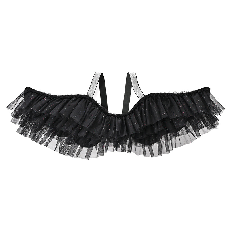 Black glitter wings