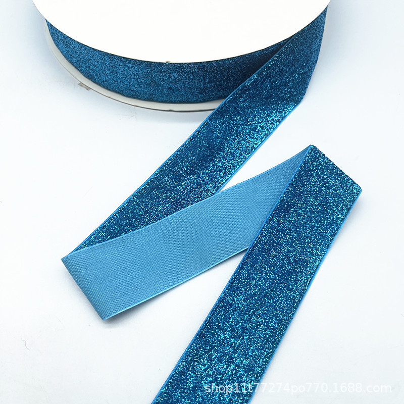 2.7 Métro / paquete de terciopelo de 38 mm boda hecha a mano cinta embalaje de regalo arco DIY decoración de fiesta Santa