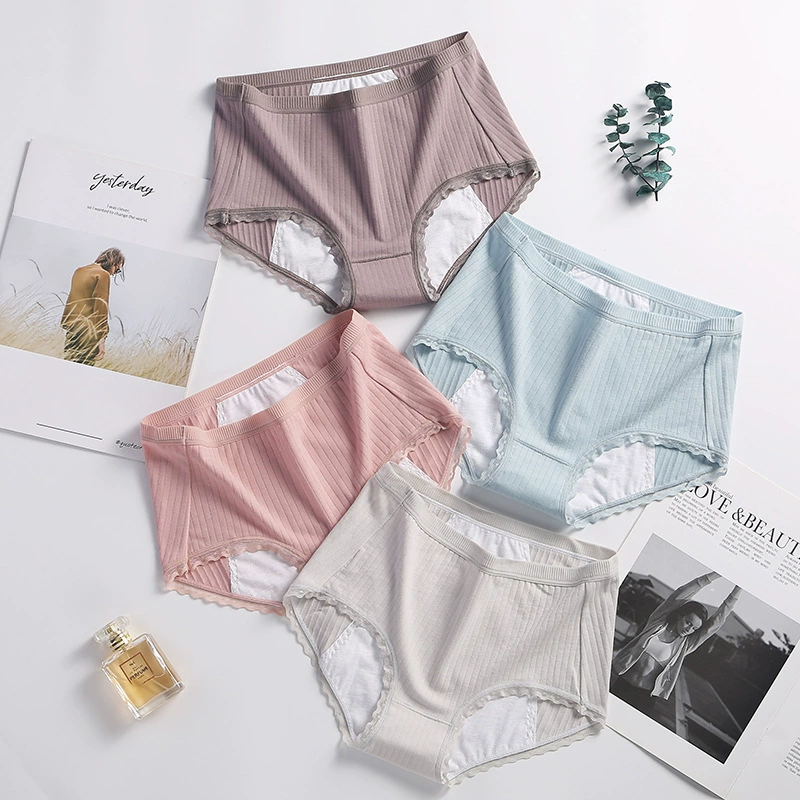 Physiological underwear, cotton hermetic trousers, mid rise, plus size, wholesale