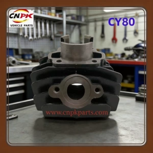 CY80 80cc two-stroke motorcycle engine parts: cylinder liner, crankshaft, carburetor replacement parts