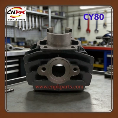 CY80 80cc two-stroke motorcycle engine parts: cylinder liner, crankshaft, carburetor replacement parts