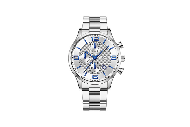Men's Gender Business Color Block Single Folding Buckle Quartz Men's Watches