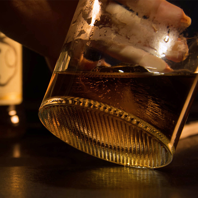 威士忌杯 圆点水杯 网格花纹 冰球古典杯岩石杯 酒吧圆冰块烈酒杯-阿里巴巴