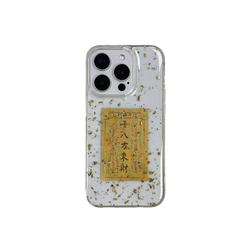 金箔入りの「八方来財」デザインのスマホケース、Honor 400、300/90/70 Pro、X60、X70i、Enjoy 70対応。|undefined